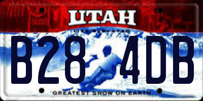 UT license plate B284DB