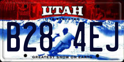 UT license plate B284EJ