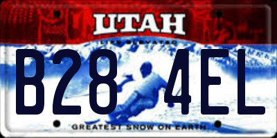 UT license plate B284EL