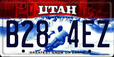 UT license plate B284EZ