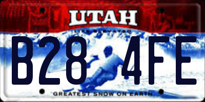UT license plate B284FE