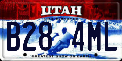 UT license plate B284ML