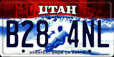 UT license plate B284NL