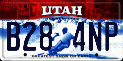 UT license plate B284NP