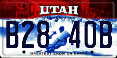 UT license plate B284OB