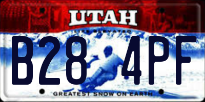 UT license plate B284PF