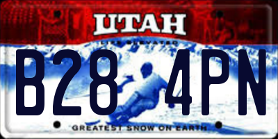 UT license plate B284PN
