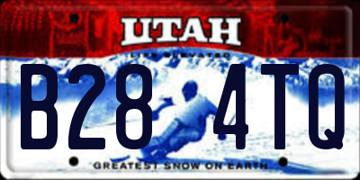 UT license plate B284TQ