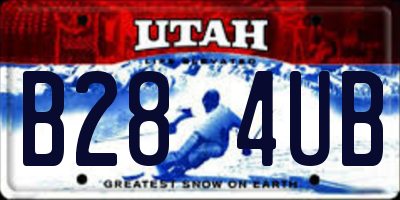 UT license plate B284UB