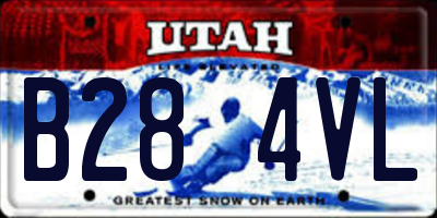 UT license plate B284VL