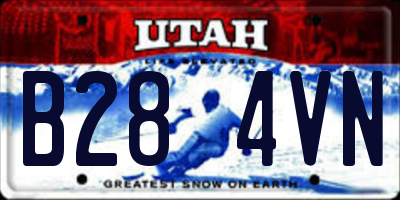UT license plate B284VN