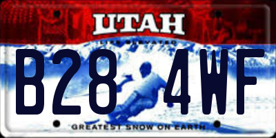 UT license plate B284WF