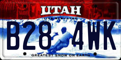 UT license plate B284WK