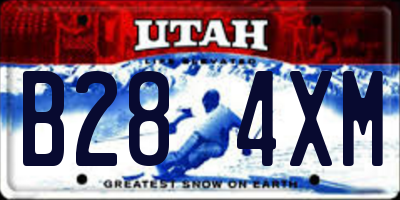 UT license plate B284XM