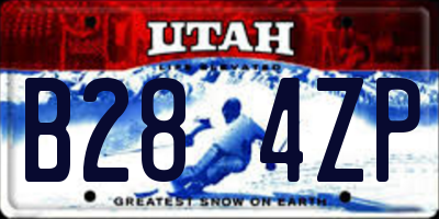 UT license plate B284ZP