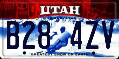 UT license plate B284ZV