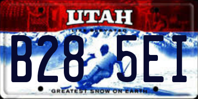 UT license plate B285EI