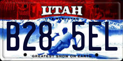 UT license plate B285EL