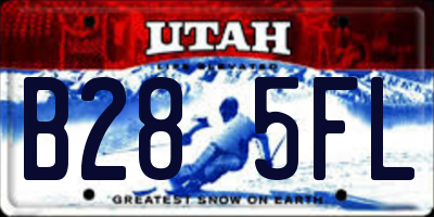 UT license plate B285FL