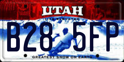 UT license plate B285FP