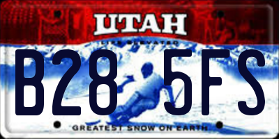 UT license plate B285FS