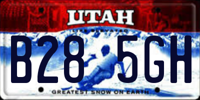 UT license plate B285GH