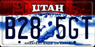 UT license plate B285GT