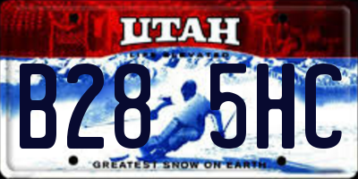 UT license plate B285HC