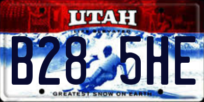 UT license plate B285HE