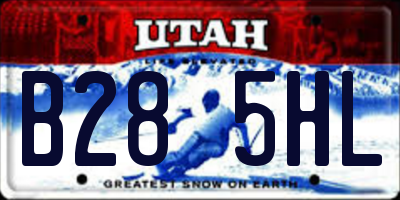 UT license plate B285HL