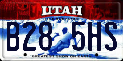 UT license plate B285HS