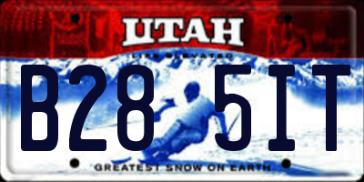 UT license plate B285IT