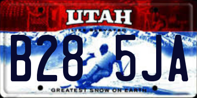UT license plate B285JA