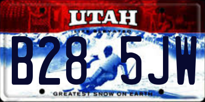 UT license plate B285JW