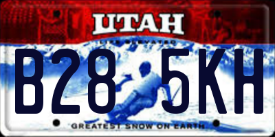UT license plate B285KH