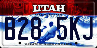 UT license plate B285KJ