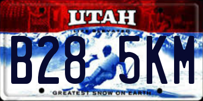 UT license plate B285KM