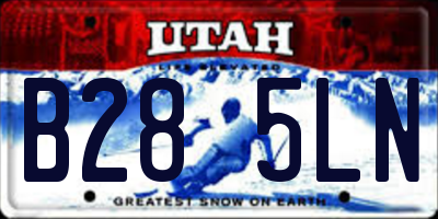 UT license plate B285LN