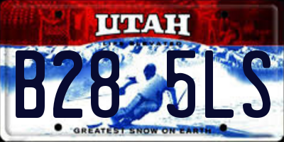 UT license plate B285LS