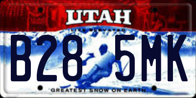 UT license plate B285MK
