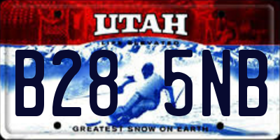 UT license plate B285NB