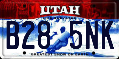 UT license plate B285NK