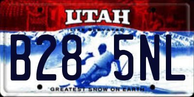 UT license plate B285NL