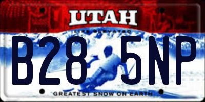 UT license plate B285NP