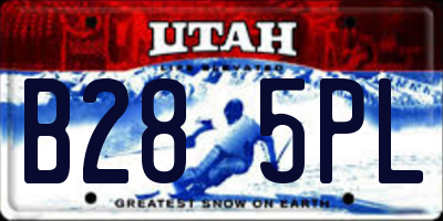 UT license plate B285PL