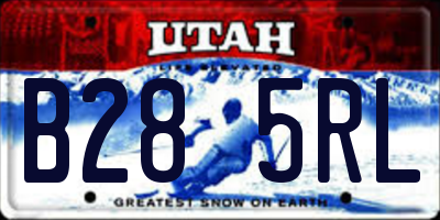 UT license plate B285RL