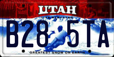 UT license plate B285TA