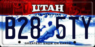 UT license plate B285TY