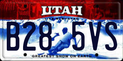 UT license plate B285VS