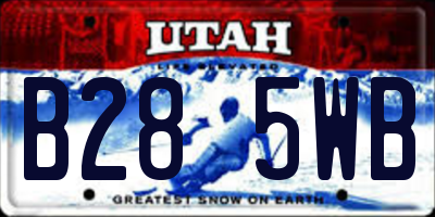 UT license plate B285WB